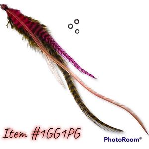 100% Authentic Beautiful Real Feather Hair Extension Bundle + 3 Extra Beads